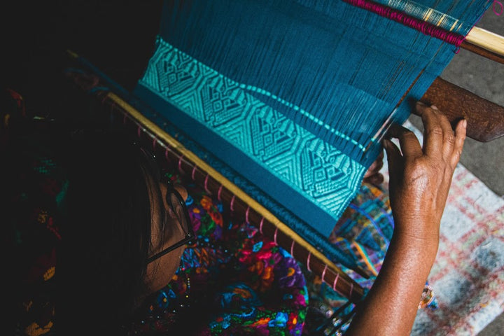 Guatemalan indigenous artisan weaving