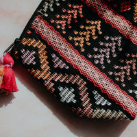 Colorful handmade travel pouch bag