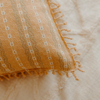 Close up beige cushion cover